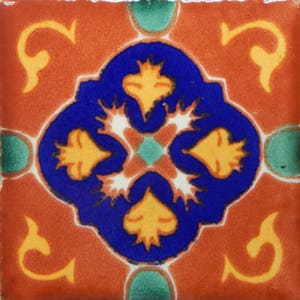 100 pcs Talavera Mexican Hand Painted Tile Folk Art Tile 2X2  2-10