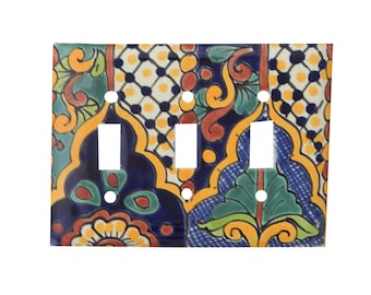 Mexican Ceramic Decora Toggle Switch Wall Plate Cover Made in Mexico #sp 90106