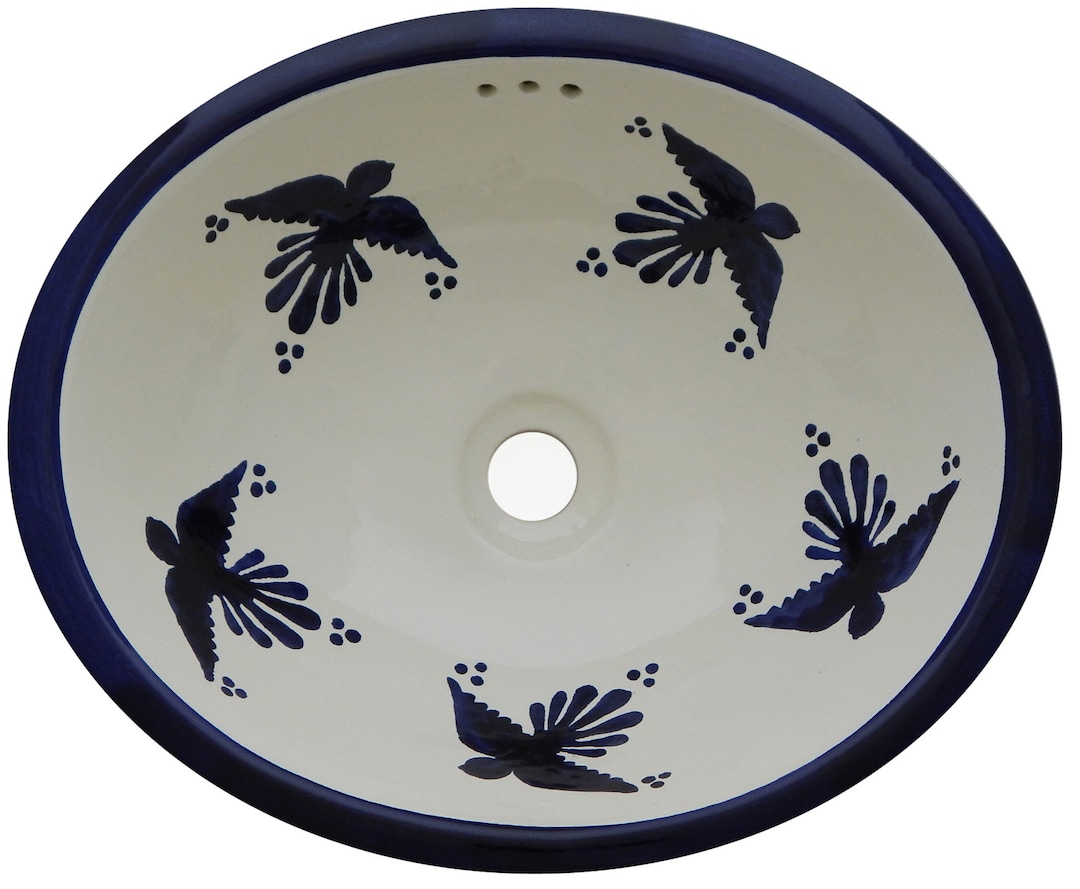 17 X 14 Talavera Mexican Sink Hand Painted Dropin Folk Art Bathroom