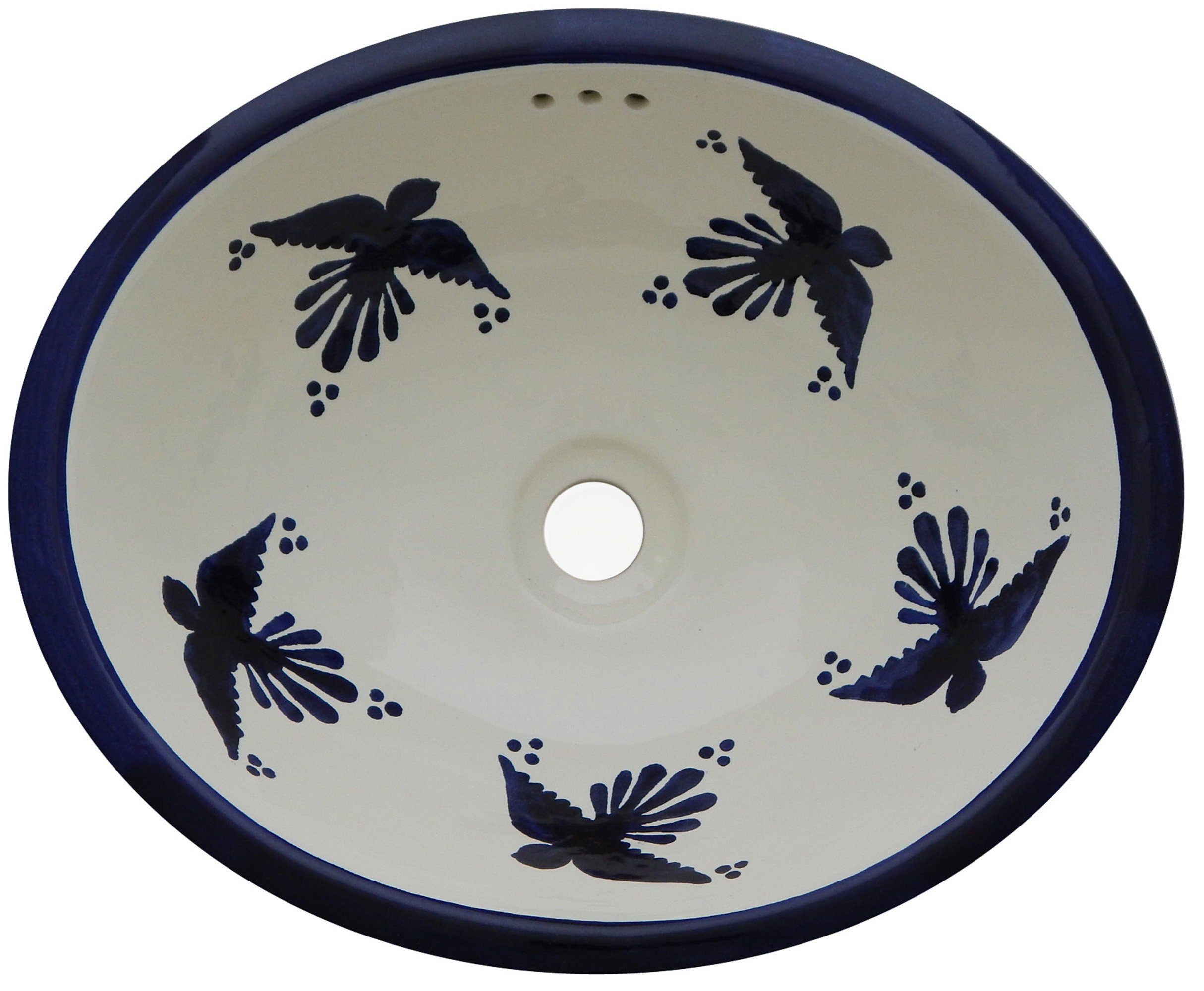 17” X 14” Talavera Mexican Sink Hand Painted Drop-In Folk Art Bathroom Ceramic Sink Handmade #178thumbnail