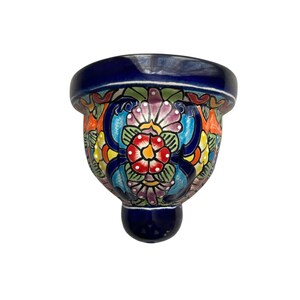 Mexican Talavera Wall Planter Handmade Handpainted Pottery Planter Wall Hanging Sconce Planter Small # 12