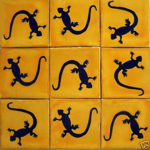 9 Handmade Mexican Talavera Tiles – 4x4” Ceramic Tiles – Vibrant & Hand-Painted # W152