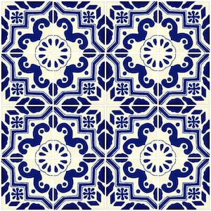 16 Handmade Mexican Talavera Tiles – 4x4” Ceramic Tiles – Vibrant & Hand-Painted # 529