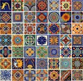 100 Pieces Mexican Talavera Tiles Handmade 50 Designs Mexican Ceramic 4x4 inch