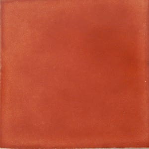 May include: A solid terracotta tile with a smooth, slightly textured surface. The tile is a rich, reddish-brown color.