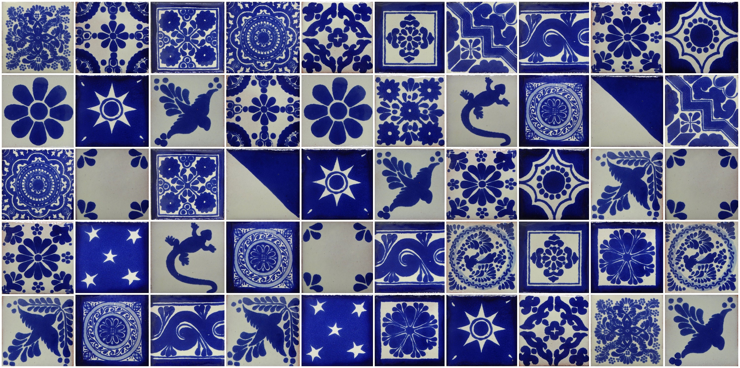 50 Azulejos Mexicanos Talavera pintados a mano X Etsy México