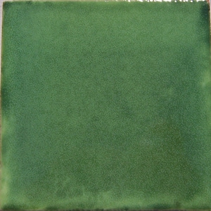 100 Pieces Mexican Talavera Ceramic Tile 4x4 inch, Folk Art, Handmade, Solid Color Washed Green S002