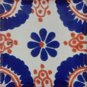 50 pcs Talavera Mexican Hand Painted Tile Folk Art Tile 2X2  2-25