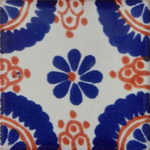 100 pcs Talavera Mexican Hand Painted Tile Folk Art Tile 2X2  2-25