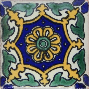 100 pcs Talavera Mexican Hand Painted Tile Folk Art Tile 2X2  2-11