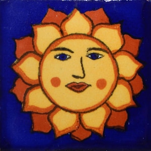 50 pcs Talavera Mexican Hand Painted Tile Folk Art Tile 2X2  2-12