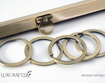 10pk Keyrings 1.25" (32mm) split-ring in Brushed or Polished coordinating Luxcrafter finishes. Canadian supplier.