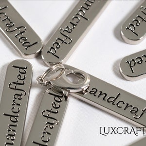 10 Nickel silver Handcrafted Purse Wallet Tote Bag Zipper Pulls by Luxcrafter 40x8mm approx. 1-9/16x5/16in. Canadian Supplier. image 9