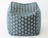 Poef F05 turkish moroccan persian tribal bohemian square kilim rug pouf poef puff ottoman footstool bean bag