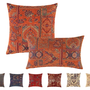 Poszewka na poduszkę Boho turecki marokański perski południowo-zachodni kwiatowy dywanik kilim poszewka na poduszkę 14x14 16x16 18x18 20x20 22x22 24x24 12x20 14X36