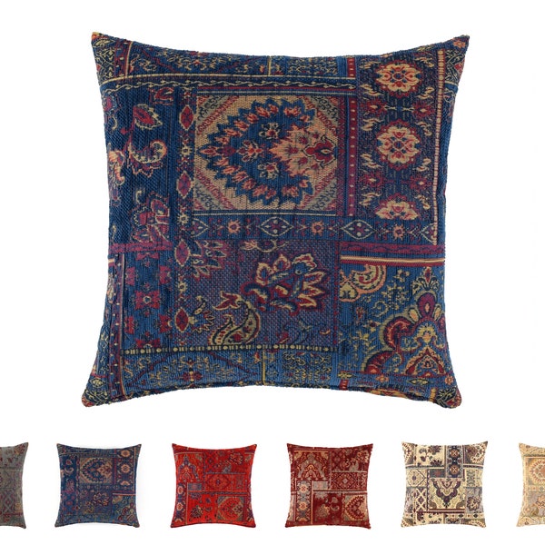 Bohemian Pillow Cover turkish moroccan persian southwestern floral kilim rug pillow cover 14x14 16x16 18x18 20x20 22x22 24x24 12x20 26x26
