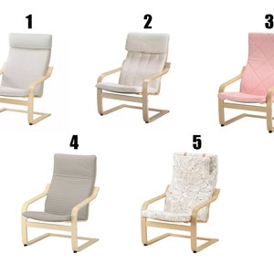 May include: Five different chair covers in various colors and patterns. The covers are made of fabric and have a simple design. The covers are numbered 1 through 5.