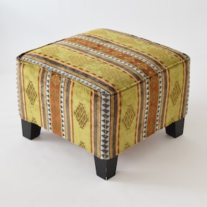 Ekenas Footstool Slipcover F01 tribal bohemian kilim rug ottoman footstool cover tabouret couverture fußhocker abdeckung