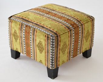 Ekenas Footstool Slipcover F01 tribal bohemian kilim rug ottoman footstool cover tabouret couverture fußhocker abdeckung