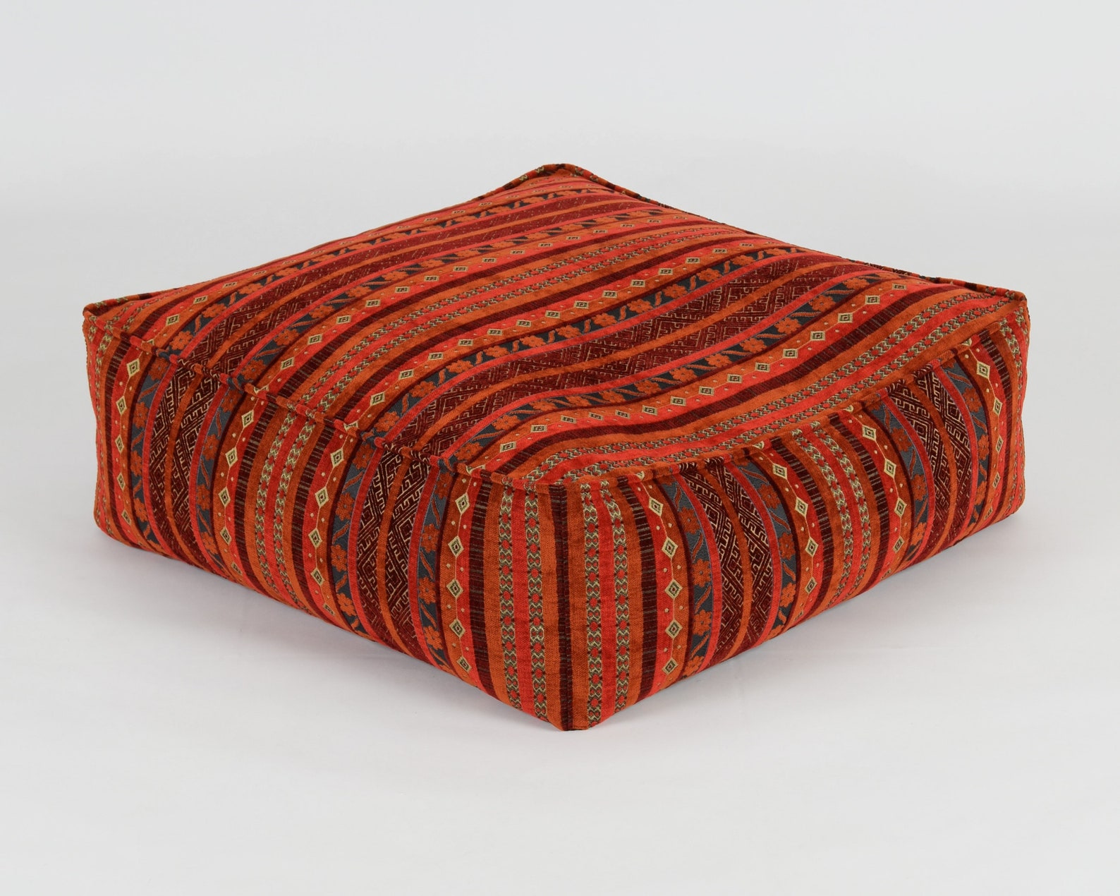 Kilim Pattern Floor Cushion Cover F10 Turkish Moroccan Persian Etsy
