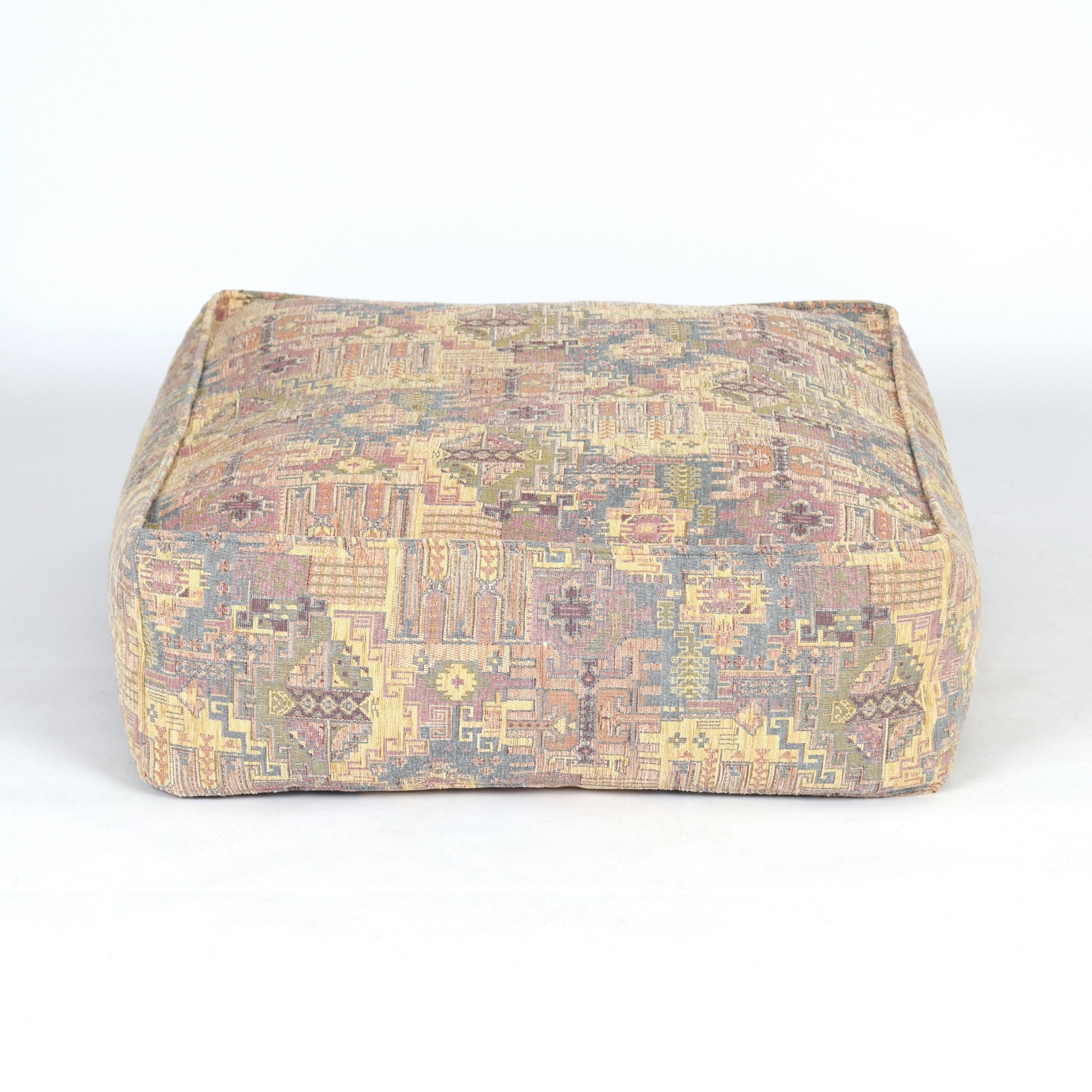 Kilim pattern floor cushion cover F11 turkish moroccan persian tribal bohemian kilim rug pouf poef puff bean bag floor cushion floor pillow