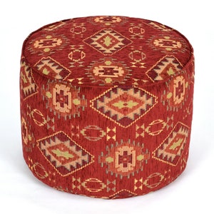 Redondo kilim patrón puf cubierta F25 turco marroquí persa tribal boho redondo kilim alfombra puf poef puff otomano taburete bolsa de frijol