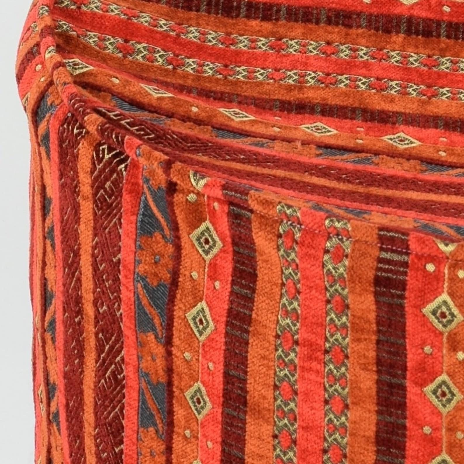 Round kilim pattern fabric pouf F10 turkish moroccan persian Etsy