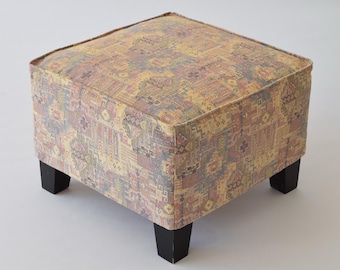 Überzug Kelim Pouf F11 – Maßgefertigter Kelim Hocker Bezug/Fußhocker Bezug