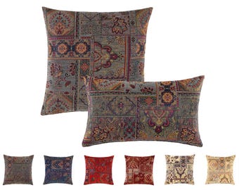 Bohemian Pillow Cover turkish moroccan persian southwestern floral kilim rug pillow cover 14x14 16x16 18x18 20x20 22x22 24x24 12x20 14X36