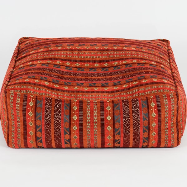 Kilim pattern floor cushion cover F10 turkish moroccan persian tribal bohemian kilim rug pouf poef puff bean bag floor cushion floor pillow