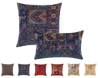 Bohemian Pillow Cover turkish moroccan  southwestern floral kilim rug pillow cover 14x14 16x16 18x18 20x20 22x22 24x24 12x20 26x26