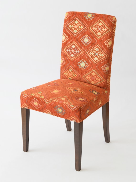 Orange dining chair covers discount