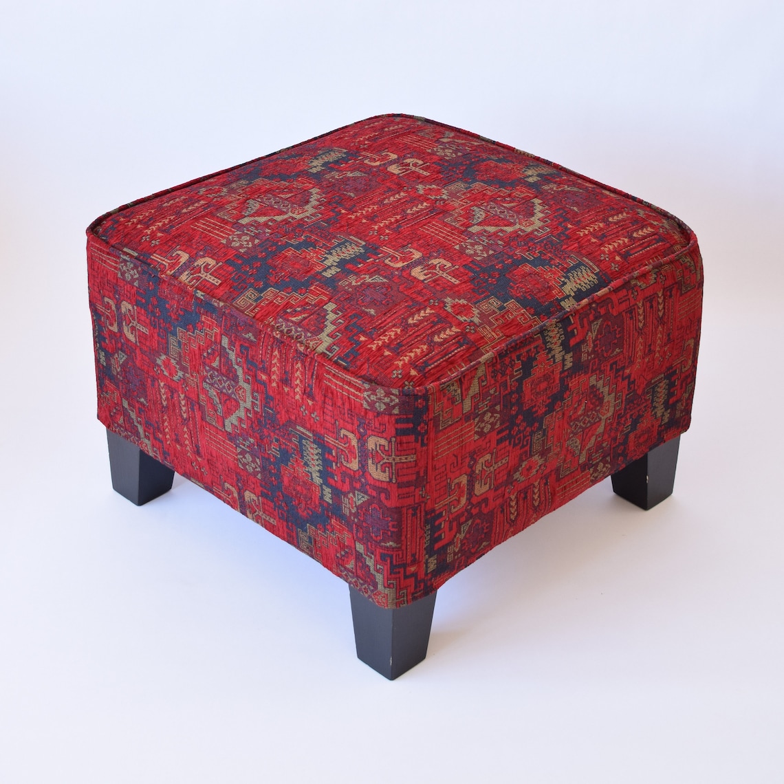 Ekenas Footstool Cover F02 Tribal Bohemian Kilim Rug Ottoman Etsy UK