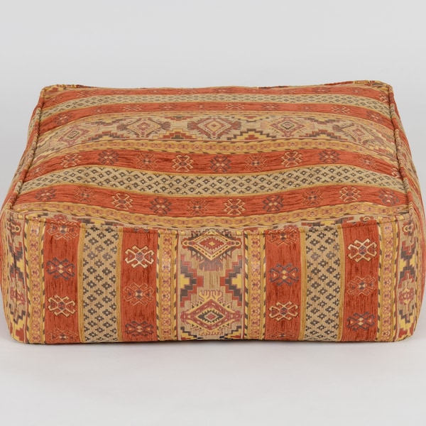 Housse de coussin de sol Kilim F20 turc marocain persan tribal boho kilim tapis pouf poef bouffée sac de haricots coussin de sol oreiller de sol