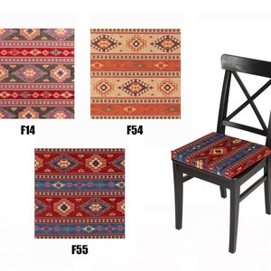 Kilim Chair Pad turkish moroccan persian bohemian southwestern kilim rug dining kitchen living room square chair pad cushion cover with ties