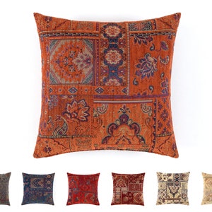 Bohemian Pillow Cover turkish moroccan persian southwestern floral kilim rug pillow cover 14x14 16x16 18x18 20x20 22x22 24x24 12x20 14X36