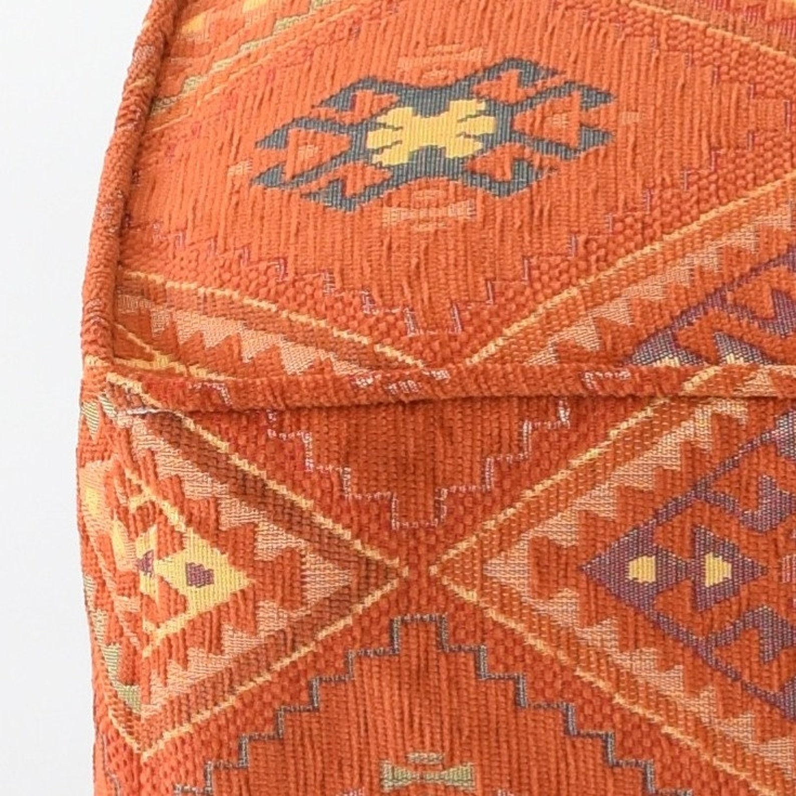 Ekenas Footstool Cover F17 Tribal Bohemian Kilim Rug Ottoman Etsy