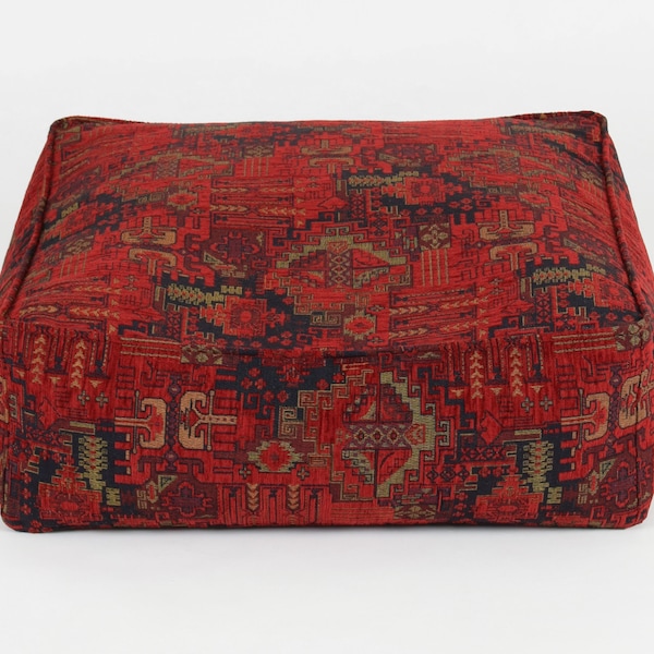 Kilim pattern floor cushion cover F02 turkish moroccan persian tribal bohemian kilim rug pouf poef puff bean bag floor cushion floor pillow