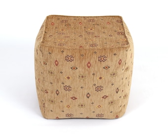 Kilim pattern fabric bean bag pouf cover F60 turkish moroccan persian tribal bohemian square kilim rug pouf poef puff footstool bean bag