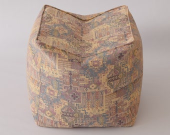 Copertura per pouf Kilim F11 turco marocchino tribale boho quadrato tappeto kilim pouf poef puff ottoman poggiapiedi sacco a pelo