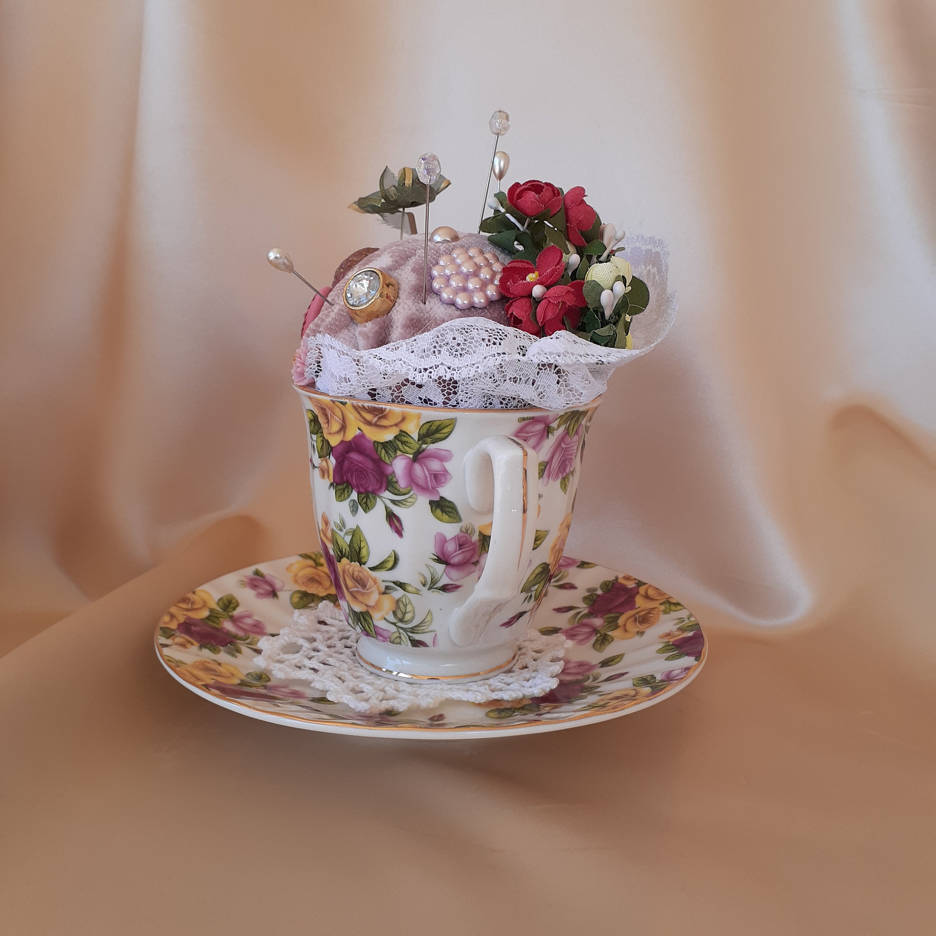 Decorative tea cup unique gift ideahostess gifttea cup Etsy