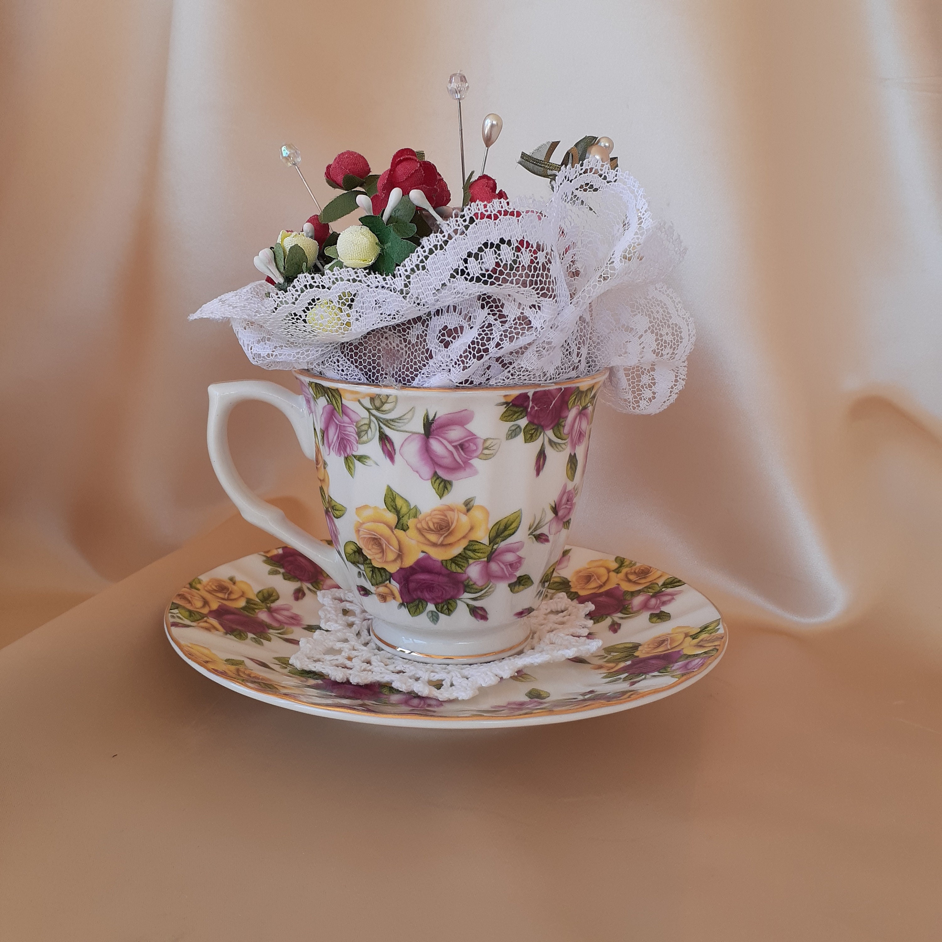 Decorative tea cup unique gift ideahostess gifttea cup Etsy