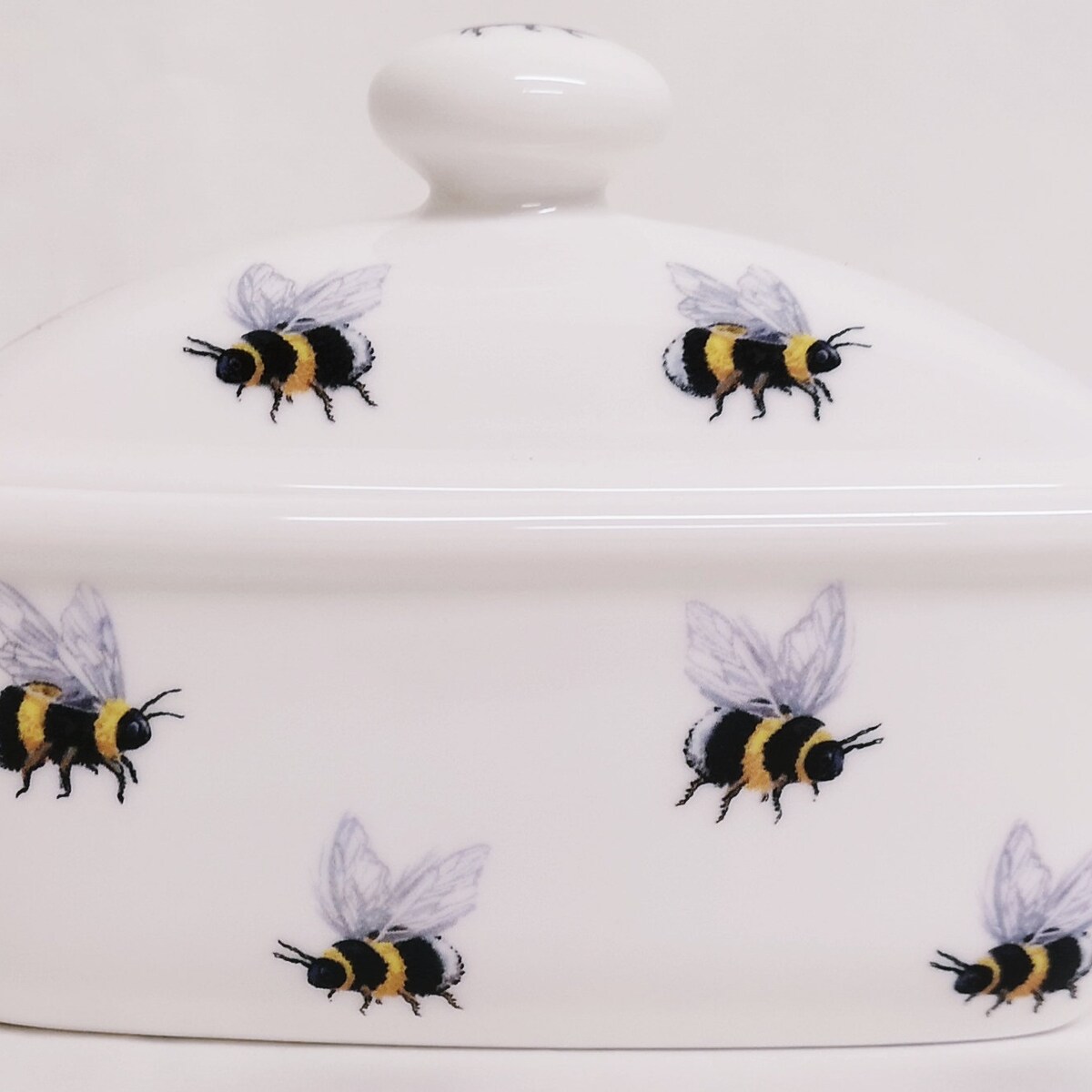 Bumble Bees China Butter Dish