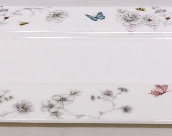 ヴィンテージ スポード ブルーイタリアン サンドイッチトレイ W34cm