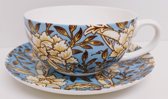 William Morris Chrysanthemum Cup & Saucer 300 Ml Fine Bone China