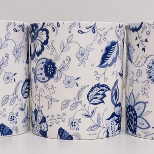 Blue Persia Mugs Set of 6 Fine Bone China Blue & White Floral Balmoral 8.5oz 250ml Cups Hand Decorated in UK