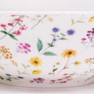 Meadow Flowers grote kom 9,5" 24 cm fijne porseleinen salade pasta mixen serveren helder veelkleurig bloemen