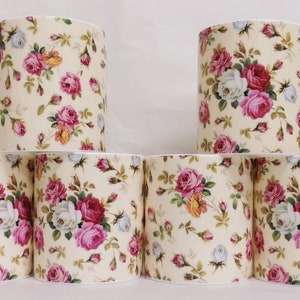 Garden Roses Tassen Set 6 Fine Bone China 9 Unzen 275 ml Balmoral Creme Hintergrund Rosen Tassen Hand verziert UK