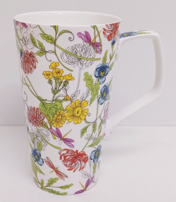 Japanese Garden & Dragonflies Mug Fine Bone China 500 Ml 17 Fl Oz Large  Latte Floral Jumbo Coffee Tea Cup Hand Decorated in UK - Etsy