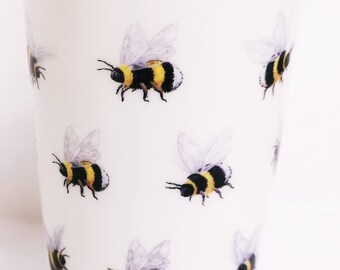 Bees Mug Fine Bone China Royal Colourful Bee Mug Hand Decorated In The - View #11